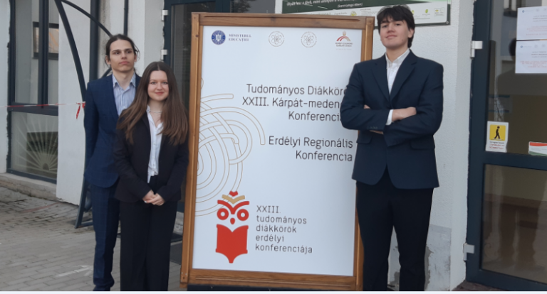 Kutató diákjaink sikere a TUDEK 2023 Erdélyi Regionális Konferenciáján