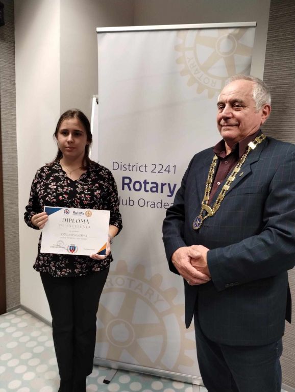 A Rotary Klub díját vette át iskolánk diákja