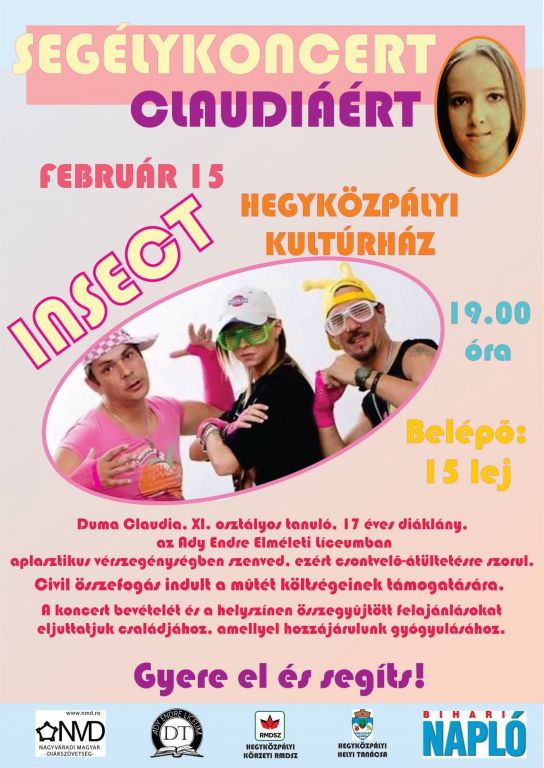Segélykoncert Claudiáért