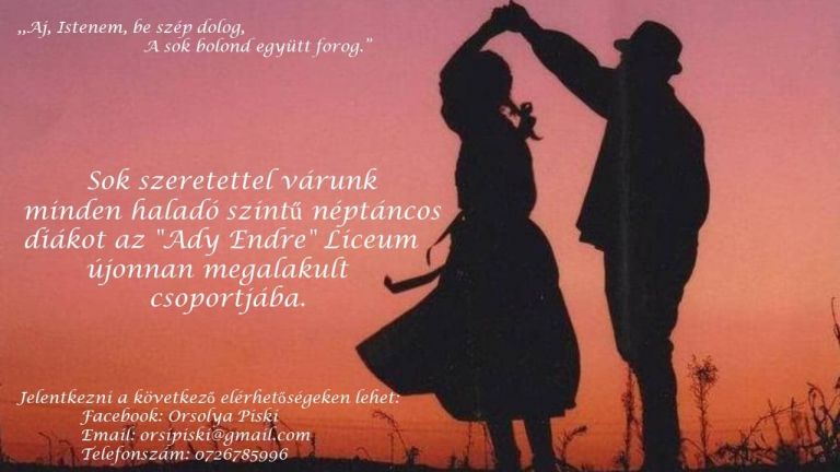 Sok szeretettel várunk minden haladó szintű néptáncos diákot